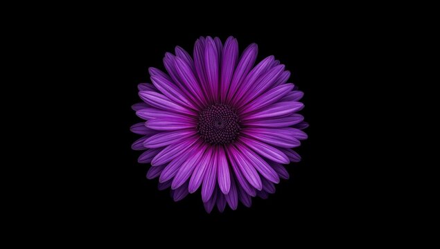 Top-down view of a flower against a dark background used for visual arts