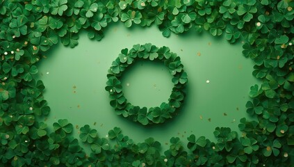 Decorative shamrock background for St Patricks Day themed design, suitable for editorial headers