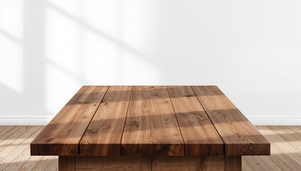 Old wood table on white background, serving as a neutral background for text or graphic elements