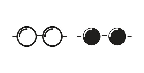 Glasses icons symbol. Simple, flat design for web or mobile app
