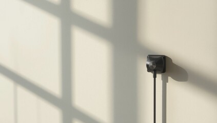 Plug socket installed on wall, facilitating electrical access and cable management, suitable for repair and safety procedures