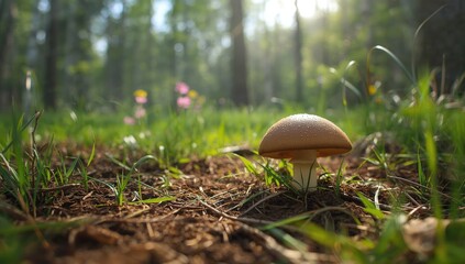 Close-up of brown cap boletus with textured surface, suitable for culinary ingredient identification