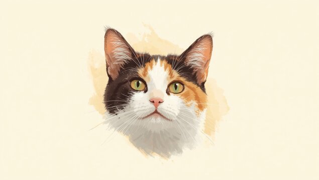 Close-up of a cats face highlighting expressions, suitable for pet care backgrounds