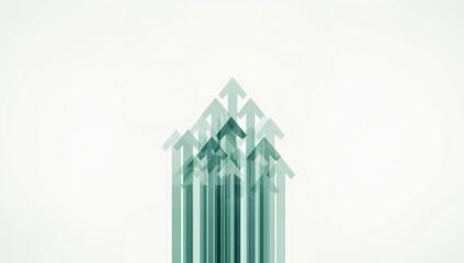 Upward trending arrow illustrating positive market movement, suitable for investment growth reports and financial updates