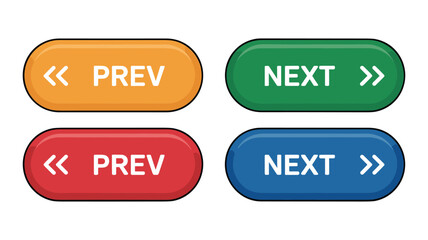 Set of Navigation Buttons Prev Next previous