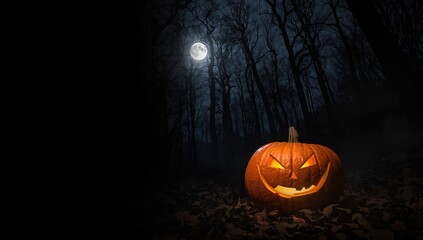 Halloween themed setting featuring spooky decor and shadowy ambiance, ideal for seasonal horror content