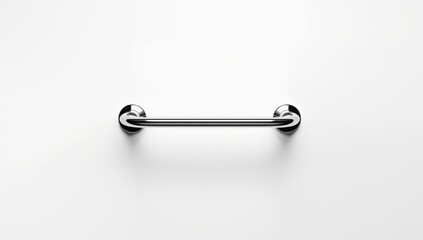 Bathroom safety equipment featuring a grab bar on a white background, emphasizing durability and support