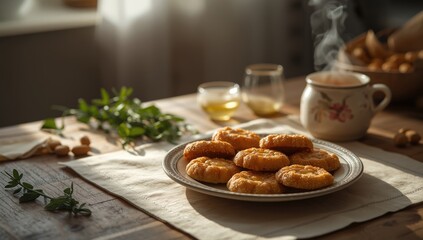 Turkish homemade cookies, showcasing a mix of sweet and savory flavors for snack preparation