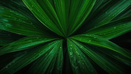 Detailed view of tropical plant leaves, emphasizing vibrant green textures for plant identification