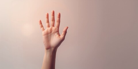 Child's small hand grasping adult finger, focus and cooperation in caregiving, International Children's Day