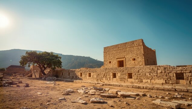Ruins of Phaistos, archaeological site maintenance activity