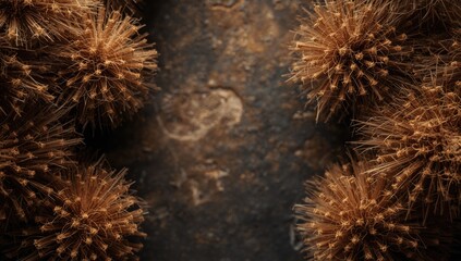 Macro shot of brown brush bristles used in household cleaning, highlighting tool longevity