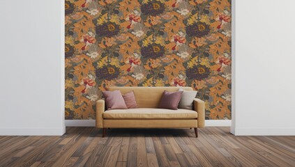 Vintage wallpaper pattern serving as a background for editorial headers or layouts