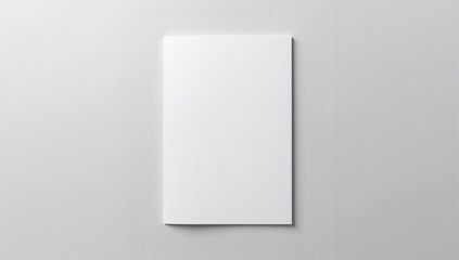 Blank A4 white paper mock-up on gray background designed for business content and product showcase