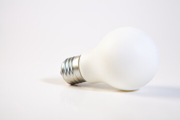led light bulb on white background