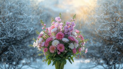 Winter flower cultivation scene highlighting plant growth techniques for gardening enthusiasts