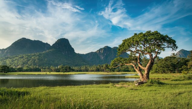 Khao Kradong's dry season forest landscape in northeastern Thailand, illustrating regional vegetation patterns