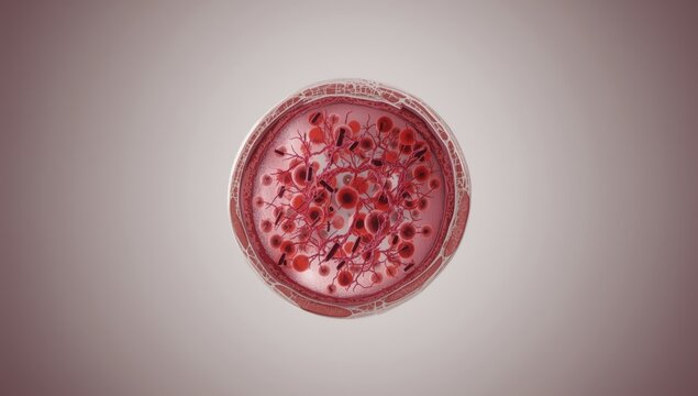Close-up of bone marrow tissue showing Aplastic anemia, highlighting impaired blood cell formation, health observance