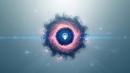 Concept art of alien wormhole technology focusing on futuristic space travel visuals for digital design