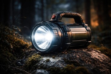 Electronic lantern with powerful LED bulb for nighttime use