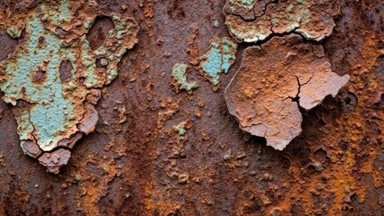 Rusted metal texture isolated on white background