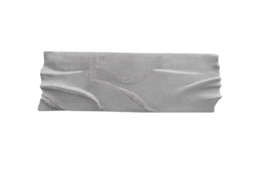 Adhesive masking tape piece with wrinkles and texture, adding a rough element, isolated for design mockup