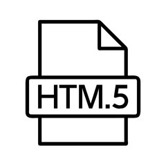 Simple HTML5 file icon representing web development and document structure.