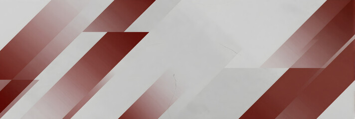 Geometric abstract background with grungy textured diagonal stripes in red and white, evoking a distressed industrial aesthetic.