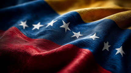 venezuelan flag waving in the wind