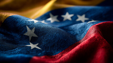 venezuelan flag waving in the wind