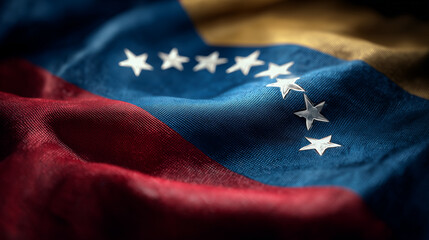 venezuelan flag waving in the wind