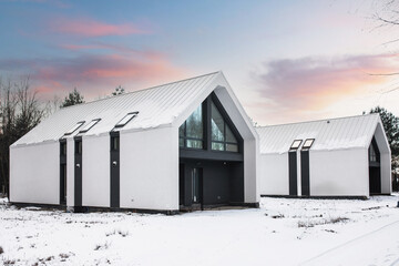 Nowoczesne osiedle. Nowoczesne domu jednorodzinne. Osiedle mieszkaniowe. © Leszek Szelest