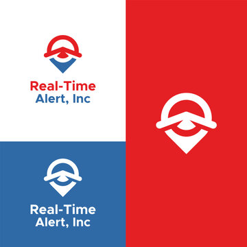 real-time alert location logo Live location tracking position icon 