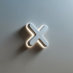 Obraz premium Imagen 3d de la letra X.