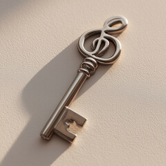 Imagen 3d de una llave antigua.