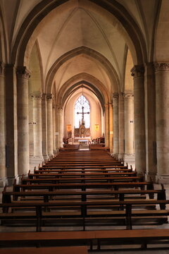 Blick in die Propsteikirche St. Petrus und Andreas im Zentrum der Stadt Brilon im Sauerland	