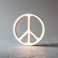 Dise&ntilde;o en 3d del s&iacute;mbolo de la paz.