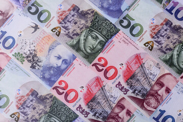 Obraz premium Georgia money, the georgian lari currency, banknotes. Georgian money, the lari