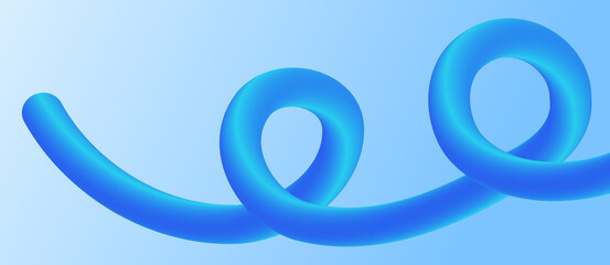 Vibrant Blue Swirling Shapes In Gradient Background