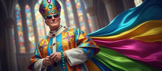 Fashionista pope - catholic pope with a colorful flamboyant flare