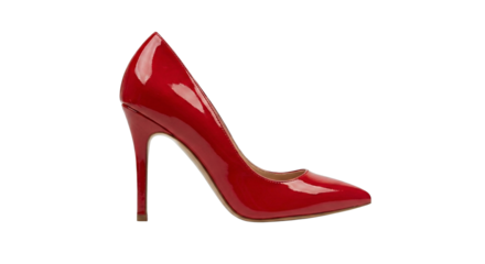 Red high heel shoe