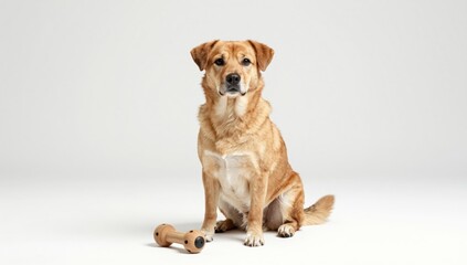 dog on white background