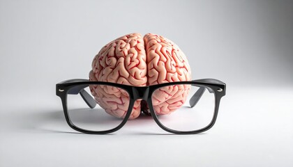 Brain wearing eyeglasses - seeing eye of the mind