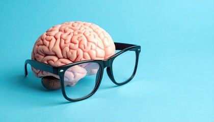 Brain wearing eyeglasses - seeing eye of the mind