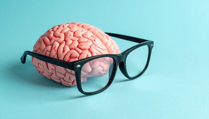 Brain wearing eyeglasses - seeing eye of the mind