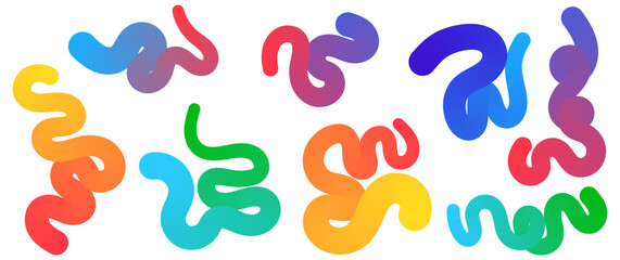 Colorful abstract liquid shapes with smooth gradients and organic curves, wavy, wave shapes, perfect for modern backgrounds, posters, branding, and UI design.