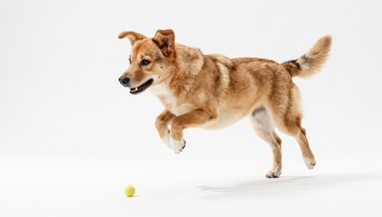 dog on white background