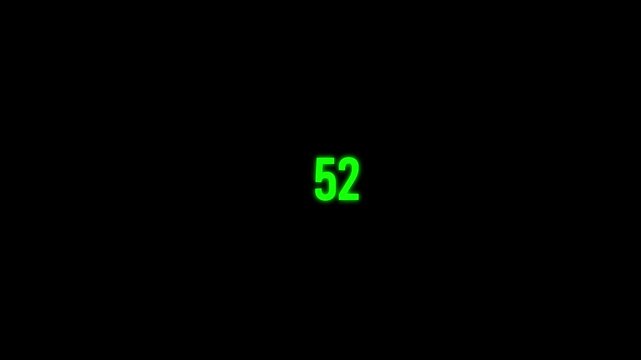 0-100 neon glowing upload completed animation on a black background. count down from 0 to 100 on a black background. 4k