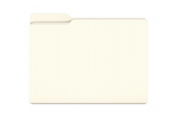 Manila folder presenting a versatile solution for office organization, storing documents, files, and important paperwork. Transparent background