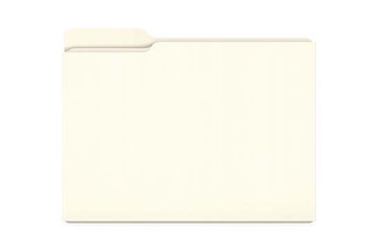 Manila folder presenting a versatile solution for office organization, storing documents, files, and important paperwork. Transparent background